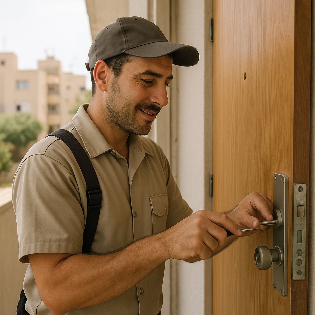 מנעולן בדימונה פותח דלת כניסה ללא נזק למשקוף